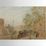 Herbert Menzies Marshall, (1841-1913), London cityscape, signed, watercolour,