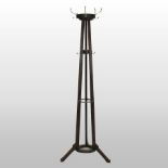 A 1920's oak coatstand, with a revolving top,