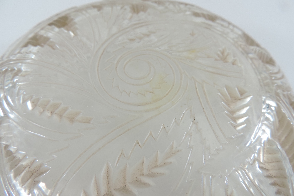 A Lalique frosted glass 'Pinsons' pattern bowl, designed circa 1933, - Image 9 of 9