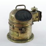 A 19th century brass cased marine binnacle, pattern 183,