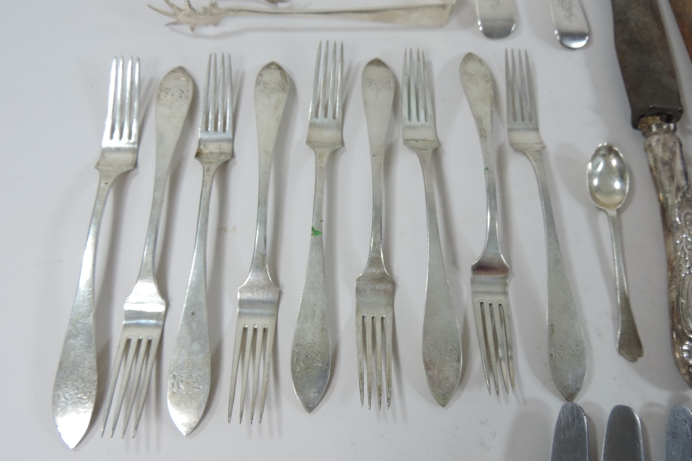 A set of four Victorian fiddle pattern dessert spoons, London 1893, - Image 8 of 12