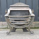 An Edwardian style cast iron fire grate,