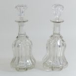 A pair of Victorian glass decanters and stoppers,