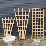 A rectangular garden trellis, 192cm high,