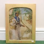 English school, 19th century, Caribbean lady, oil on board,