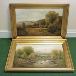 John Atkinson, 1863-1924, view near Haslemere, Surrey, together with another by the same hand,