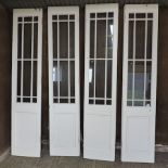 Four white painted doors,