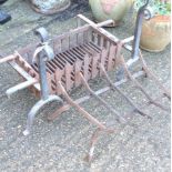 A cast iron fire grate, 75cm,