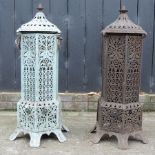 A Victorian cast iron patio heater, 84cm high,