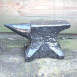 A cast iron anvil,