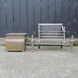 A steel fire grate, 67cm,