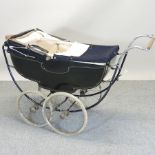 A mid 20th century Marmet blue pram,