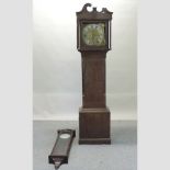 A 19th century oak cased longcase clock, 212cm high,