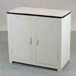 A 1950's white enamel kitchen cabinet,