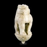 A CHINESE JADE LION FINIAL