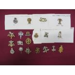 Selection of Cavalry and Yeomanry Cap Badges
