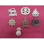 Selection of WW2 Plastic Economy Cap Badges