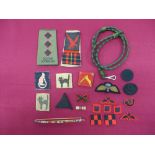 Selection of Cloth Badges Including Gurkha Rank