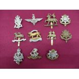 Selection of Various Cap Badges Including Infantry and Victorian