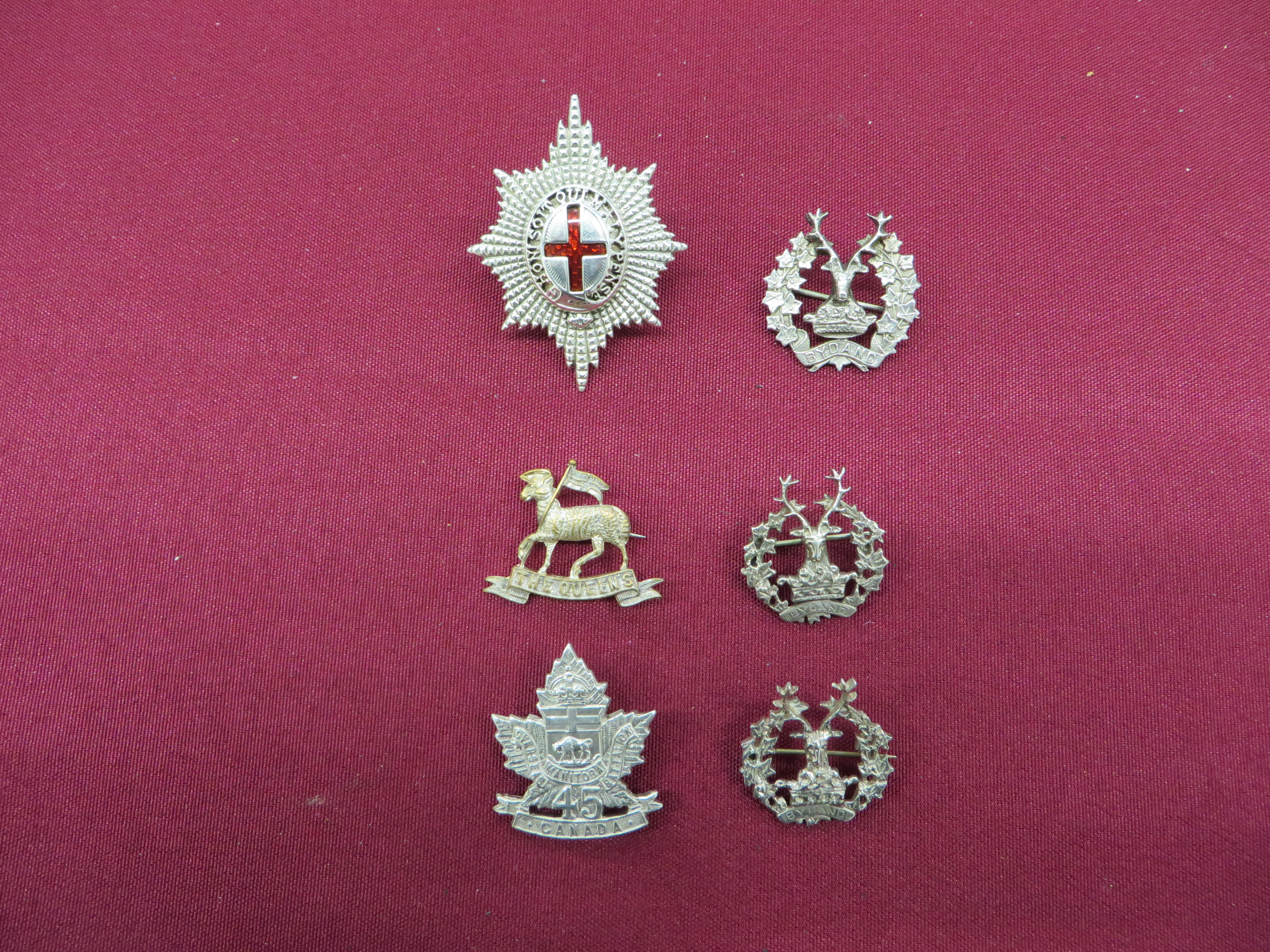 Small Selection of Silver Badges Including Sweetheart