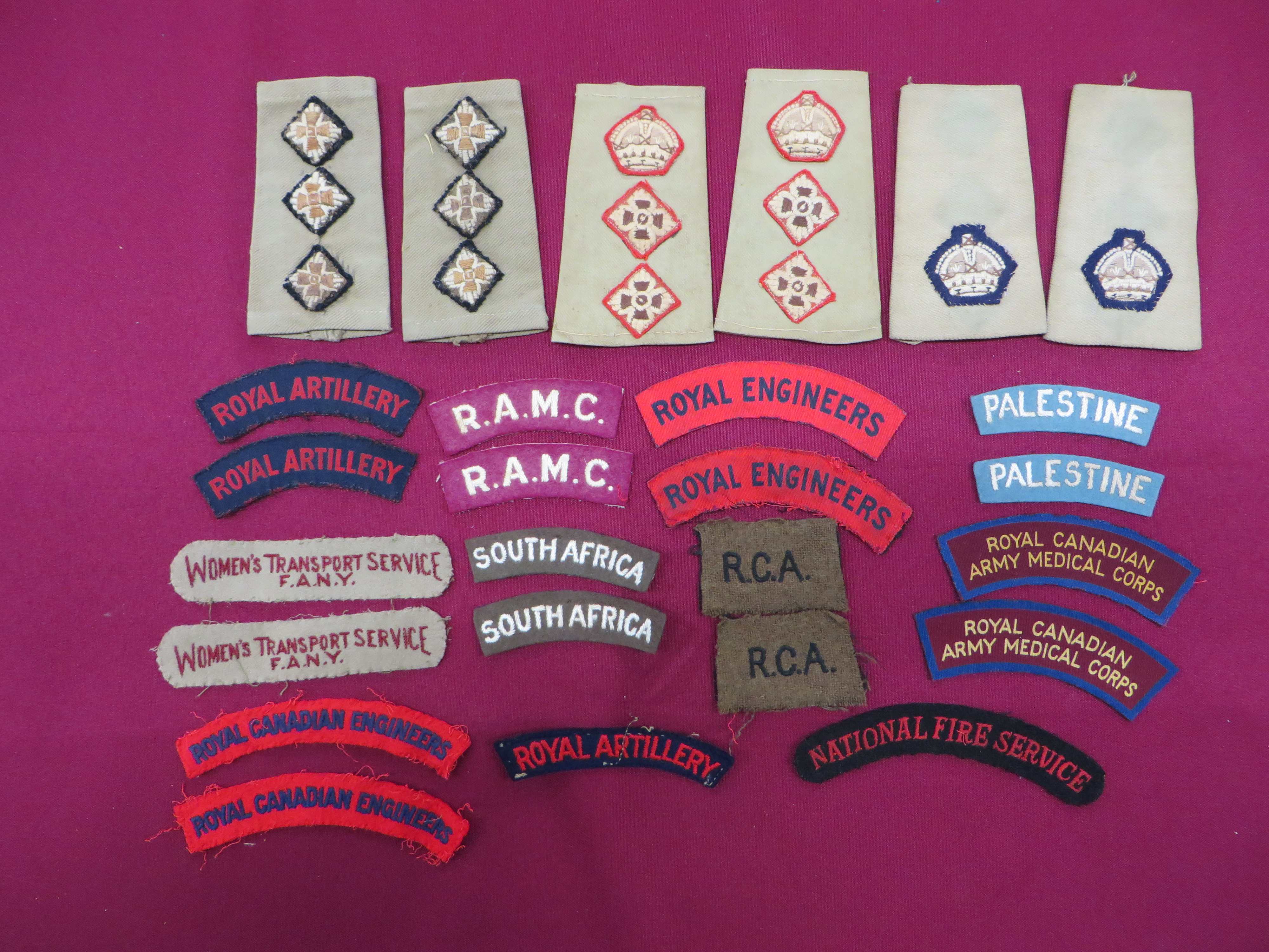 Selection of Various Shoulder Titles