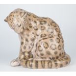 A Royal Copenhagen figure of a panther, c.1953, no.2555, designed by Knud Kyhn, 8¼in. (21cm.) high.