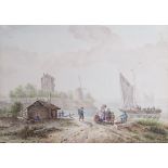 English school (Early 19th Century), watercolour, Bringing home the catch 9¼ x 6½in. (23.5 x 16.