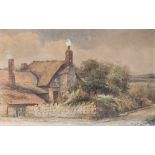Ernest Trotter (late 19th century), A thatched farmwatercolour, signed and dated 191017 x 11.