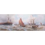 Thomas Bush Hardy (1842-1897), Calais PierWatercolour, signed and dated for 18949.5 x 26.5in.(24 x