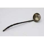 A Victorian miniature Scottish silver toddy ladle, Mackay & Chisholm, Edinburgh ?, with plain cup