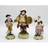 A Bloor Derby porcelain figure of the actor John Quin as Falstaff, 9½in. (24.2cm.) high; together