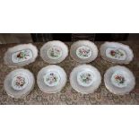 A set of 19th century porcelain plates, possibly Davenport, eleven 9in. circular plates with