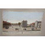 after John Maurer (British, 1713-1761), five hand coloured engravings of London, comprising 'A