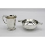 A George VI silver christening mug, William Adams Ltd., Birmingham 1947, everted rim over lightly