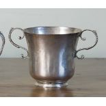 A Guernsey silver christening cup by Bruce Russell, hallmarked 1975, of typical 18th century form,
