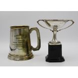 A silver trophy of Indian and 7th Gurkha Rifles interest, by Mappin and Webb, Birmingham 1938, the