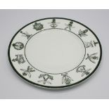 A Coalport porcelain plate of Gurkha interest,