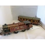 A Hornby O gauge LMS No.2 Special Tank locomotive, converted to electric, fair cdn., together with a