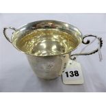 A Bruce Russell Guernsey style silver christening cup w115 grammes.