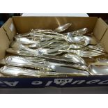 A quantity of silver plated cutlery.