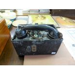 A WWII German field telephone.