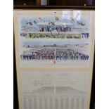 A large print depicting the opening of the QEII Marina with key.