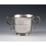 An 18th century Channel Islands silver christening cup, maker's mark IH struck once below rim (