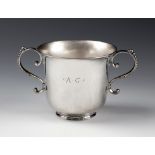 An 18th century Channel Islands silver christening cup, maker's mark IH struck once below rim, of