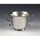 An 18th century Channel Islands silver christening cup, maker's mark IA struck three times to