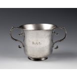 An early 19th century Channel Islands silver christening cup, maker's mark ILP struck three times to