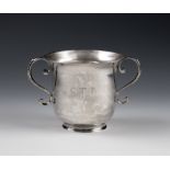 An 18th century Channel Islands silver christening cup with rare duty drawback mark, maker's mark ID