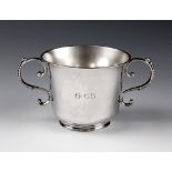 An 18th century Channel Islands silver christening cup, maker's mark IA struck three times to