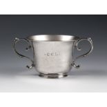 An 18th century Channel Islands silver christening cup, of unusually small proportions, maker's mark