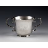 An 18th century Channel Islands silver christening cup, maker's mark IA struck once to base (